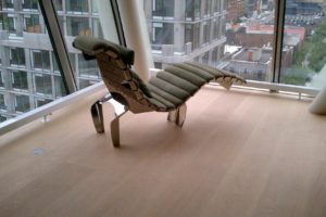 Chair Living Room view High Line 23 NYC Natural Wood Floor