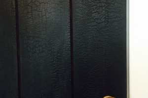 custom black wood door