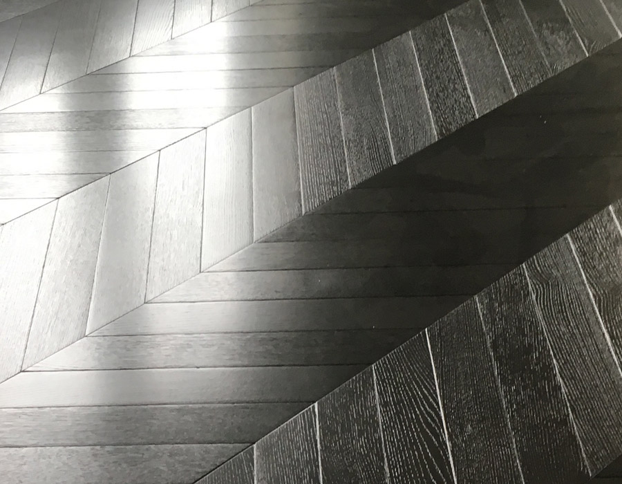 Black flooring. Black flooring.