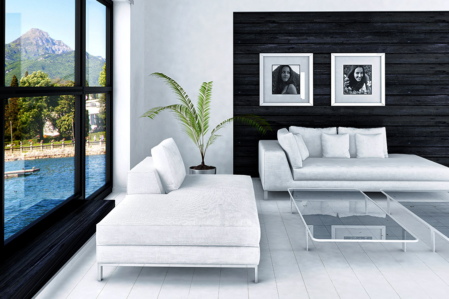 black-and-white-living-room Black & White Living Room