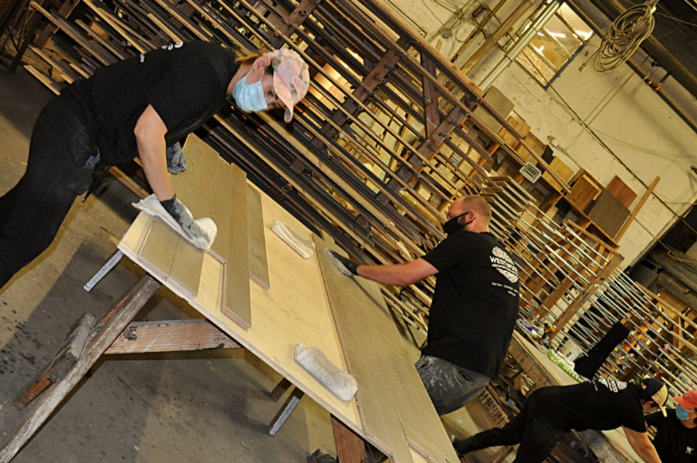 staining wood floors at west wood finish mill