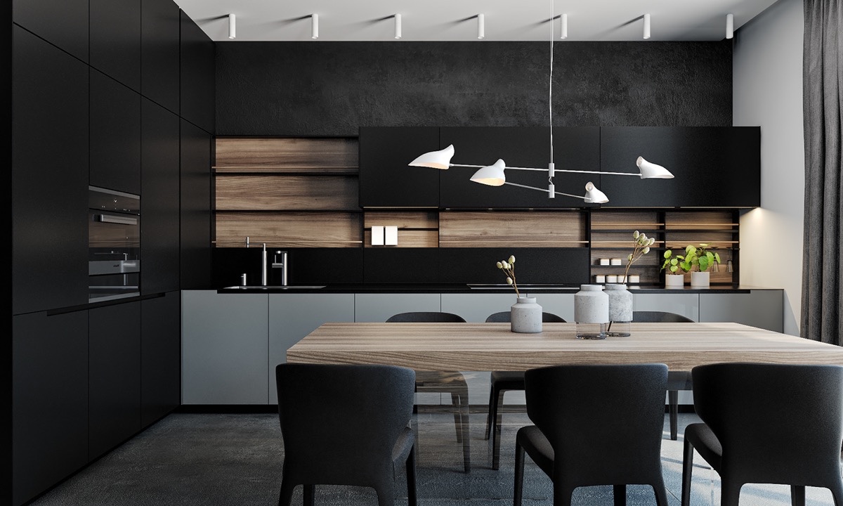 black-wood-wall-panels-kitchen